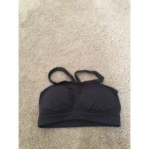 Barely There Women's Juniors Sports Bra Top Pullover Size Small Black